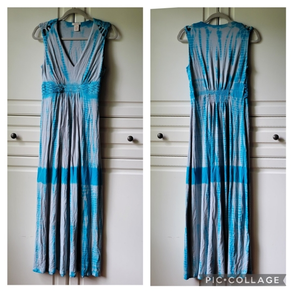 Sundance Open Skies Tie-dye Blue Maxi Dress - Picture 2 of 13